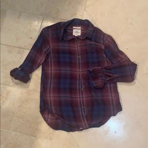 Plaid American Eagle button up
